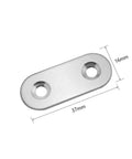 Straight Up Heavy Duty Stainless Steel Corner Braces Twenty Pack For Furniture Repair And Shelving Includes Forty Eight Installation Screws Nifty Mending Plates Go To DIY Home Fix Gear, 37mm x 16mm stainless steel mounting plate.