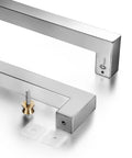 Heavy Duty 12 Inch Stainless Steel Push Pull Door Handle For Commercial Use 304 SUS Stainless 1.2mm Thick Wall Mirror Chrome Finish