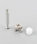 Heavy Duty 50 Piece Cam Lock Fittings No Sweat 3 In 1 Furniture Connector Kit, zinc alloy cam fitting and screws.