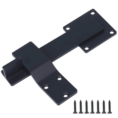 Six Inch Heavy Duty Barn Door Flip Latch With 360 Degree Rotatable Gate Lock For Wooden Fence Shed Farm Gate And Sliding Doors Matte Black Powder Coated Steel Includes Mounting Hardware with screws