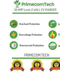 Plug And Play Level 2 EV Charger With 48 Amp Juice And Standard Household Outlet For Reliable Home Setup Plus Thirty Five Foot Heavy Duty Cable showing charge display and features.