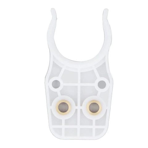Ultimate Abs Tool Holder Clamp For CNC Engraving Machines Durable High Temp Auto Tool Changer Clip, white plastic holder top view.