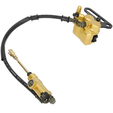 Beefy 12mm Rear Hydraulic Disc Brake Master Cylinder Caliper Assembly With Pad For 50cc To 150cc Pit Dirt Bikes Like SSR Taotao Coolster Roketa Apollo SDG