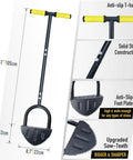 Saw Tooth Lawn Edger With T Grip Handle For Long Reach 38 Inch Half Moon Edging Tool with steel blade and anti-slip features