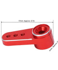 Tough As Nails Micro Servo Motor Kit With Full Metal Gears And Whisper Quiet Operation Slick Upgrade For Axial SCX24 RC Crawler Project providing a detailed red servo horn part measured.