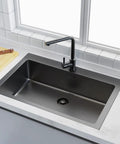 Matte Black Universal Garbage Disposal Sink Flange Stopper Kit 304 Stainless Steel Plug in kitchen sink drain opening