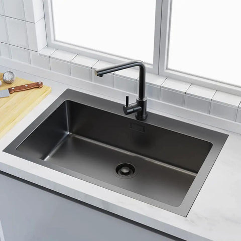 Matte Black Universal Garbage Disposal Sink Flange Stopper Kit 304 Stainless Steel Plug in kitchen sink drain opening