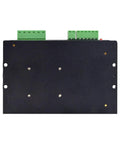 Stepper motor driver module in black enclosure with green screw-terminal blocks on top