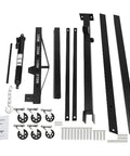 Heavy Duty Folding Engine Crane 2 Ton Hydraulic Shop Cherry Picker parts kit including steel bars and wheels.