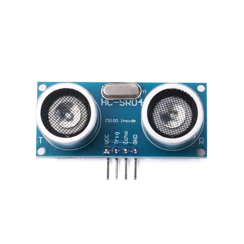 Front view of HC-SR04 Ultrasonic Distance Sensor Module 2cm To 500cm Range Proximity Sensor Kit for Arduino 5V DC Power Supply 10 Pack