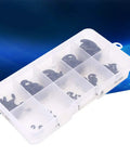 E Clamp Holder Snap Circlip Kit Set with 120 Pieces Manganese Steel Retaining Rings in 10 Sizes and Storage Box