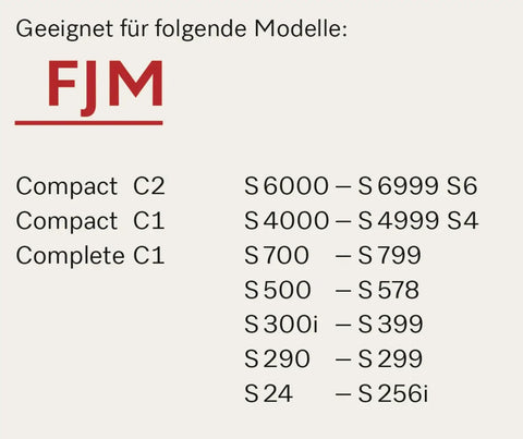 Image showing vacuum models compatible with Genuine HyClean Air Vacuum Bags For Miele Complete C1 C2 S6 S4 Slim High Dust Retention.