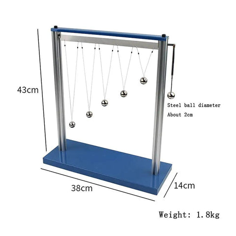 Hands On Forced Vibration And Resonance Physics Lab Kit with metal frame, five pendulums, 43x38x14cm size for classroom demos.