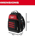 Heavy Duty Canvas Jobsite Backpack With 48 Pockets And Ultra Comfortable Load Bearing Harness Built Like A Tank for contractors, dimensions 20.4x18x9.4 inches.