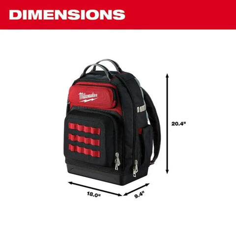 Heavy Duty Canvas Jobsite Backpack With 48 Pockets And Ultra Comfortable Load Bearing Harness Built Like A Tank for contractors, dimensions 20.4x18x9.4 inches.