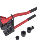 Lever-Action Sheet Metal Punch Kit For 20 Gauge Steel With Conduit Hole Cutter Set Includes 7/8 Inch 1-1/8 Inch And 1-11/32 Inch Knockout Drivers