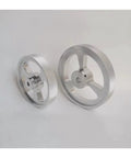 KVXJH Aluminum Alloy Synchronous Encoder Wheel Measuring Wheel for Rotary Encoder Meter Counting Wheel Circumference 200 250 300mm(10mm,Diameter 40mm) pair of wheels