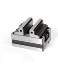 Top Tier CNC Concentric Vise With Turntable Fixture For Machining Center, heavy duty tool with flat clamping jaws.