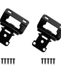Soft Close Overlay Cabinet Hinges Steel 2 Pack Black Silver Clip On Cabinet Door Hinge For Half Overlay Furniture