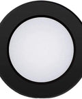 iumLeap Recessed Lighting Housing Trim Kits Aisle Recessed Lighting 7W 3000K-6000K LED Ceiling Light round black housing with white diffuser.