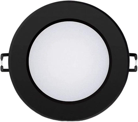 iumsLeap Recessed Lighting Housing Trim Kits Aisle Recessed Lighting 7W LED ceiling light in black housing with white lens