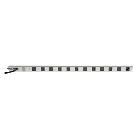 Heavy Duty 12 Outlet Surge Protector Power Strip With 15 Foot Cord, Metal Enclosure, 2400W 120V 20A, Resettable Breaker, UL Listed