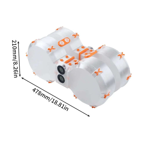 AMS Lite Filament Spool Enclosure for A1 and A1 Mini Dryer Box, transparent design, dimensions 210mm by 478mm, keeps spools dry and dust-free