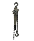 Manual Lever Chain Hoist A Heavy-Duty Workhorse 0.75 Ton Ratchet Puller with stainless steel lifting chain and safety hook.