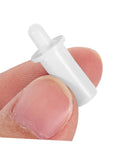 Close-up of a single white plastic pin from the 80-Piece Spring Loaded Pins DIY Window Blind Repair Kit With Essential Shutter Hardware For Quick Self Fixes