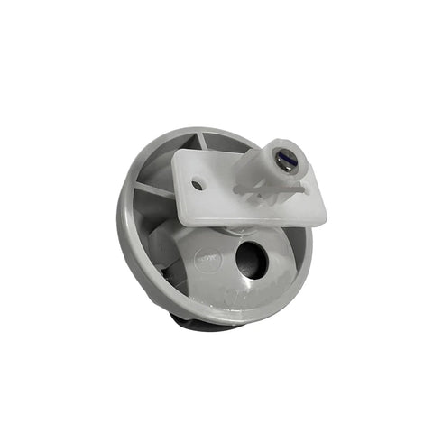 Omni-directional wheel assembly for Roborock vacuums; gray plastic wheel with mounting plate.