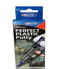 Box of Perfect Plastic Putty 40ml Filler For Ultra Smooth Repairs with watermark, ideal for models and miniatures.