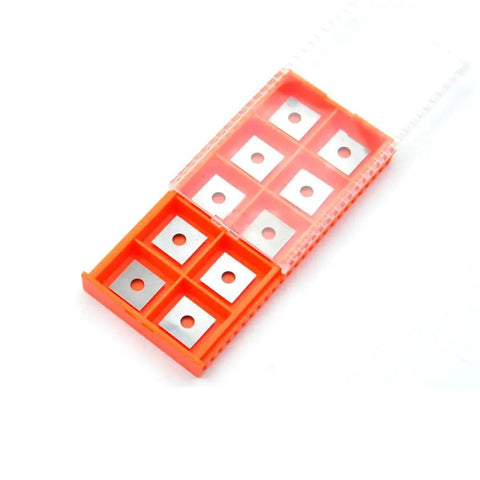 12Mm Square Tungsten Carbide Router Bit Replacement Inserts With Mounting Hardware Four Indexable Cutting Edges for hardwood in storage case.