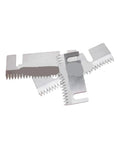 Top Shelf Carbon Steel Carton Sealer Blades Pack Of Ten Heavy Duty semi automatic packing machine knives with serrated edges.