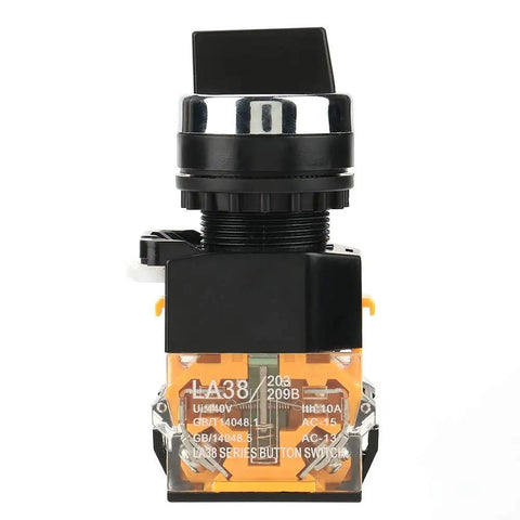 Momentary Rotary Selector Switch 2 Position Self Resetting 22mm Mounting Hole 10A 220V 380V Plastic Control Switch
