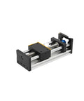 Built Different Heavy Duty Aluminum Motorized Stage Featuring Precision Ball Screw Linear Guide Platform, showcasing linear travel for automation.