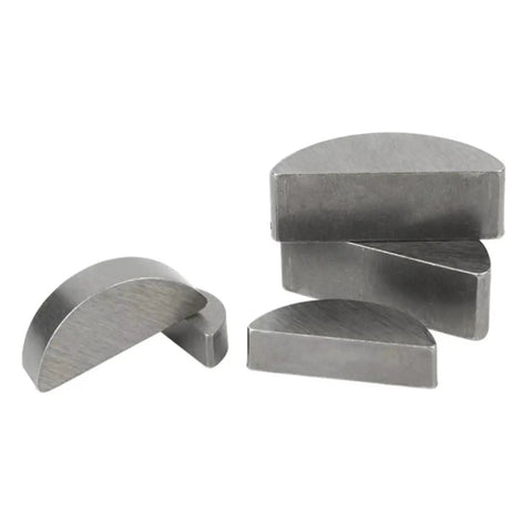 Metric Half Round Woodruff Keys Heavy Duty Steel Set M2 M3 M4 M5 M6 Rust Proof Shaft Locking Hardware close-up