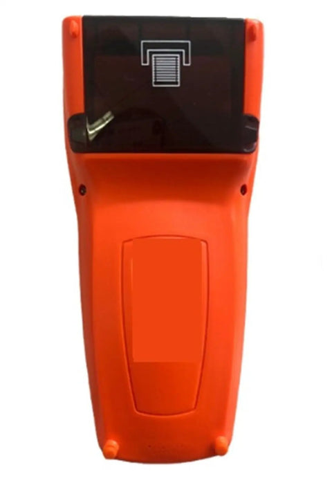 Heavy Duty Portable Leeb Hardness Tester Featuring Slick Digital Readout And Quick Scale Swapping For Rapid Metal Testing With Zero Fuss Setup And Bright Tft Screen For Trusted Shop Results, front view, orange handheld design.