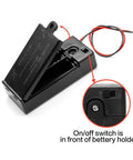 Shop Grade No Nonsense 3V AA Battery Holder Cases with On/Off switch and wire leads, showing inside of case.