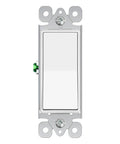 20 Pack Single Pole Decorator Light Switch With Wall Plate 15A 120 277V AC Rocker Paddle Interrupter UL Listed White