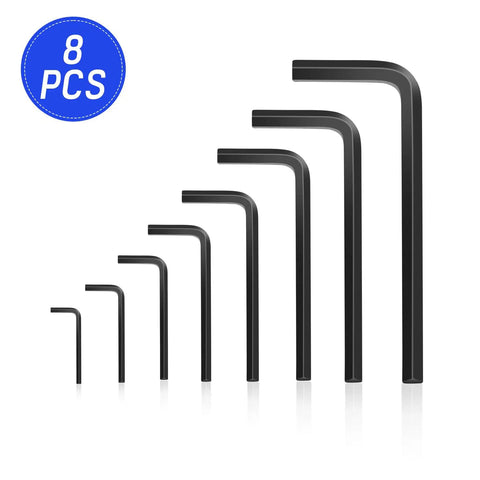 Solid Uxney Metric Allen Wrench Set Featuring 8 Essential Hex Keys From 1 5mm To 8mm With Black Oxide Finish For Tough Bike Repair Furniture Assembly And Auto Engine Giggles, 8 black hex keys