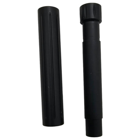 2-Piece Tuning Barrel Kit For T4E HDP50 High-Performance Upgrade with Thread Protector, black components, side view