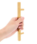 Hand holding a Five Pack 128mm Gold Kitchen Cabinet Handles And Drawer Pulls For Wardrobe Cupboard Doors Polished Finish Cabinet Hardware