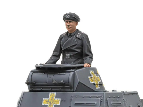 German Type I Tank B 1/35 Plastic Model Kit From Military Miniature Series No 388 with unpainted commander figure