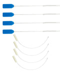 Time Saving Needle Threader For Sewing Machines With Ergonomic Grip And Sturdy Construction A Handy No Fuss Threading Tool For Home Sewers And Pros To Quickly Thread Thick Or Fine Threads In Garment Making And Fabric Repairs, blue plastic and metal set