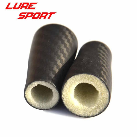 2Pcs 53mm 3K Woven Carbon Taper Grip Handle With PU Inside For Rod Building Component And DIY Rod Repair ID12mm