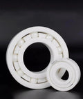 Pro Grade Zirconia Full Ceramic Ball Bearings With Next Level Heat Resistance And Beast Mode Operation For Grind Shop Machines And Hot Rod Builds 6314CE 70X150X35MM, featuring two sizes, showcasing white zirconia ceramic material.