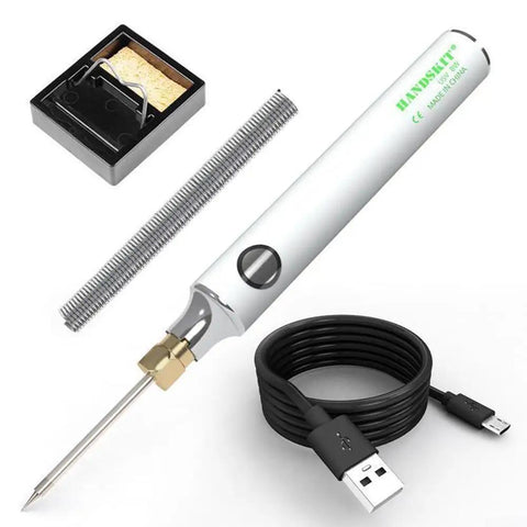 Must Have Portable USB Rechargeable Electric Soldering Iron With Adjustable Auto Welder Supplies For Field Repairs With USB Cable