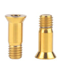 2 Pack Titanium Rear Derailleur Jockey Wheel Bolts M5 X 14.5mm Gold Color Ultra Durable Anti Corrosion Titanium Alloy Pro Grade Bicycle Upgrade