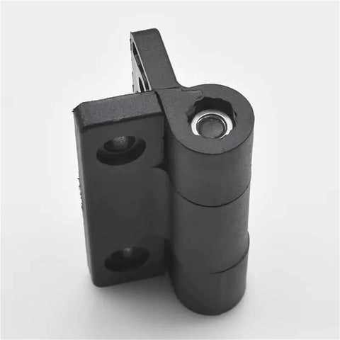 2 Pack Adjustable Torque Plastic Hinges Black Positioning Door Hinges 72x56x19mm Durable Cabinet And Door Hardware