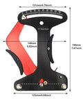 Road And MTB Spoke Tension Gauge Pro Grade Aluminum Alloy Bike Wheel Truing Tool, dimensions displayed